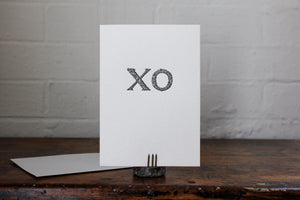 Letterpress Greeting Card - XO