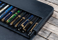 Galen Leather Magnum Opus 12 Slot Pen Case - Black