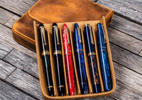 Galen Leather Magnum Opus 6 Slot Pen Case - Crazy Horse Brown