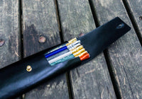 Galen Leather The Charcoal Pencil Case - Black | Flywheel | Stationery | Tasmania