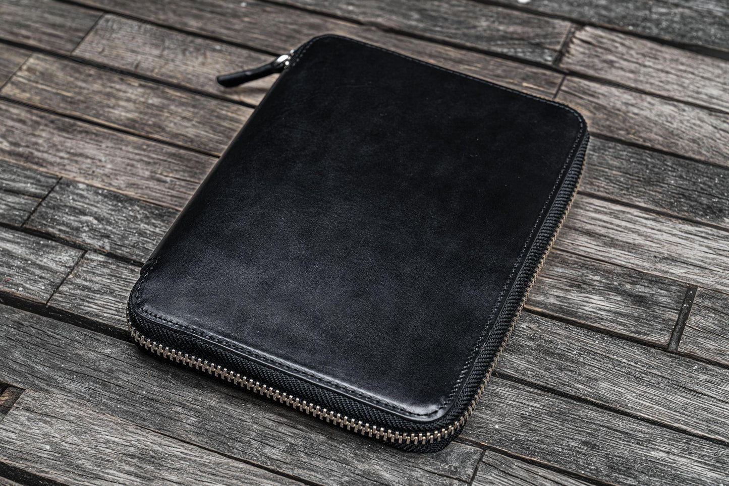 Galen Leather B6 Leather Notebook Folio - Black | Flywheel | Stationery | Tasmania