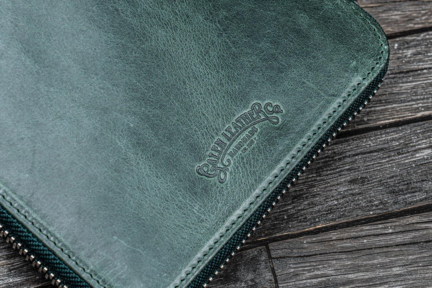 Galen Leather B6 Leather Notebook Folio - Crazy Horse Forest Green | Flywheel | Stationery | Tasmania