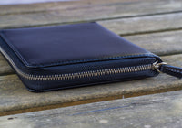 Galen Leather Five Slot Zip Pen Case - Black | Flywheel | Stationery | Tasmania