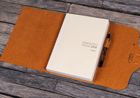 Galen Leather Refillable Wrap Journal Cover - Crazy Horse Brown | Flywheel | Stationery | Tasmania
