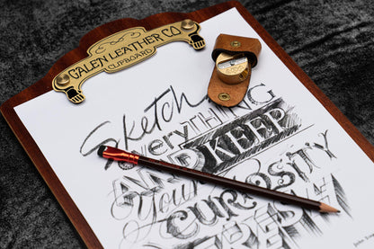 Galen Leather A4 Wooden Clipboard - Mahogany | Flywheel | Stationery | Tasmania