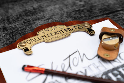 Galen Leather A4 Wooden Clipboard - Mahogany | Flywheel | Stationery | Tasmania