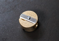M+R Discos Double Hole Brass Pencil Sharpener