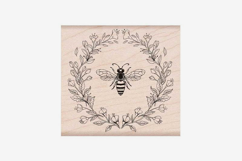 Hero Arts Stamp - Antique Bee and Flowers
