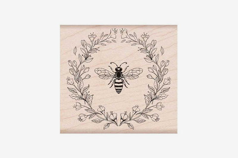 Hero Arts Stamp - Antique Bee and Flowers