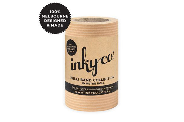 Inky Co Belli Band - Ribbed Kraft | Flywheel | Stationery | Tasmania