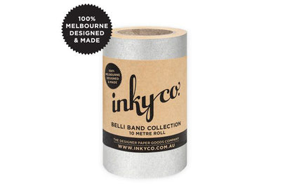 Inky Co Belli Band - Silver Kraft | Flywheel | Stationery | Tasmania
