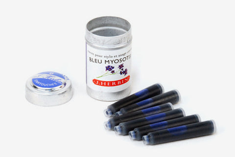 J. Herbin Universal Ink Cartridges - Bleu Myosotis | Flywheel | Stationery | Tasmania