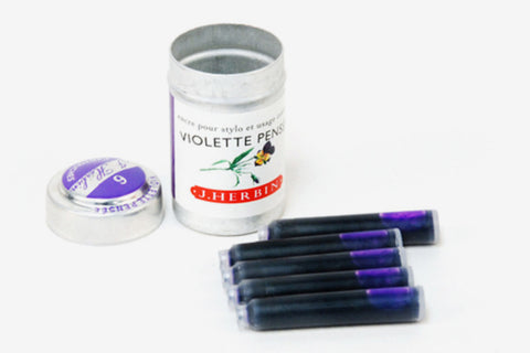 J. Herbin Universal Ink Cartridges - Violette Pensee | Flywheel | Stationery | Tasmania