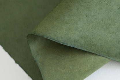 Lokta Gift Wrap - Dark Olive Green | Flywheel | Stationery | Tasmania