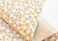 Lokta Gift Wrap - Small Flower Natural/Grey/Yellow