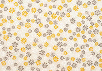 Lokta Gift Wrap - Small Flower Natural/Grey/Yellow