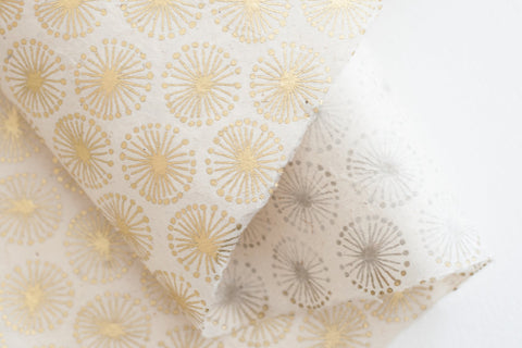Lokta Gift Wrap - Dandelion Gold/Natural