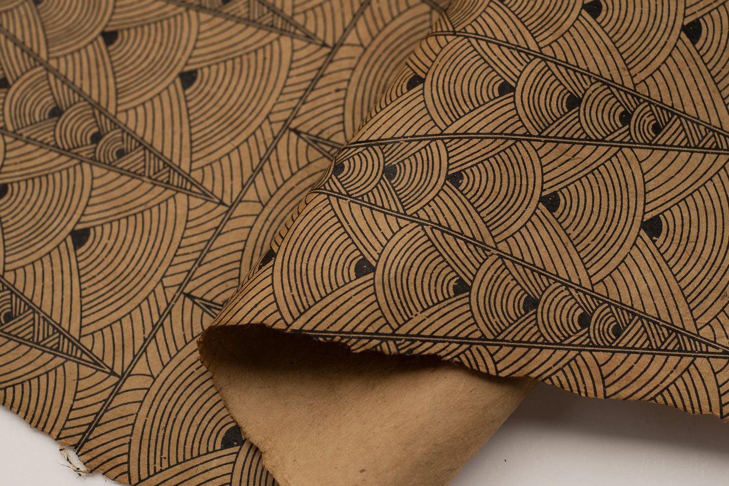 Lokta Gift Wrap - Deco Brown/Tan | Flywheel | Stationery | Tasmania
