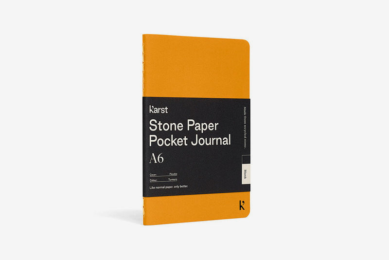 Karst Stone Paper Pocket Journal - Turmeric | Flywheel | Stationery | Tasmania