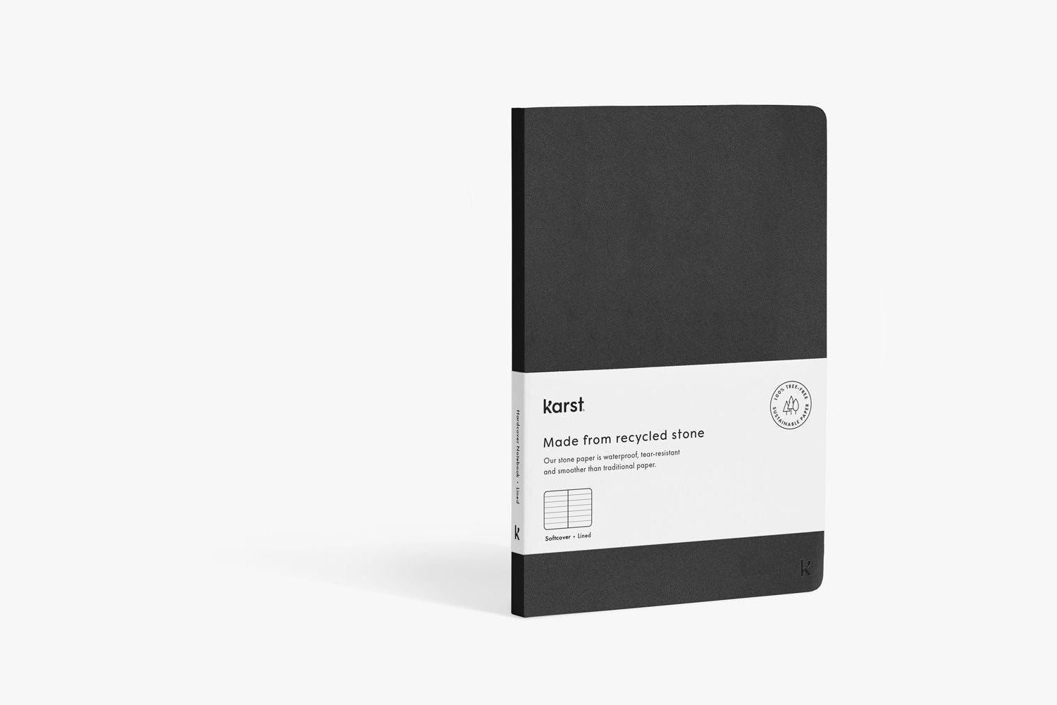 Karst Stone Paper Softcover Notebook - Black