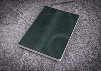 Galen Leather A5 Leather Notebook - Crazy Horse Forest Green
