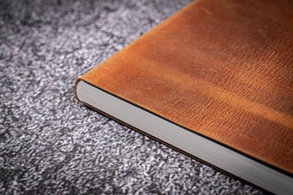 Galen Leather A5 Leather Notebook - Crazy Horse Brown | Flywheel | Stationery | Tasmania
