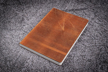 Galen Leather B6 Leather Notebook - Crazy Horse Brown | Flywheel | Stationery | Tasmania