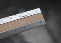 Midori Aluminium Ruler - Flat - Blonde Wood