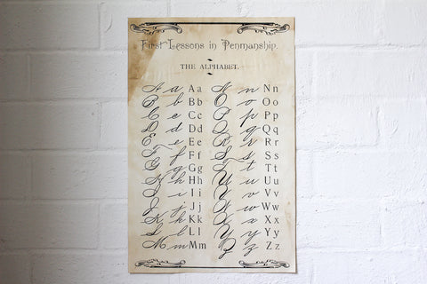Monahan Poster - First Lessons in Penmanship