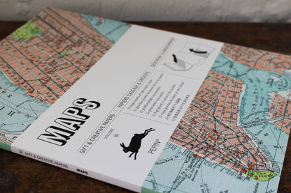 Pepin Press Gift & Creative Papers Book - Maps | Flywheel | Stationery | Tasmania