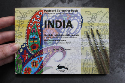 Pepin Press Postcard Colouring Book - India | Flywheel | Stationery | Tasmania