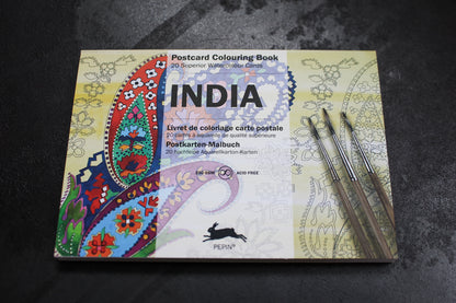Pepin Press Postcard Colouring Book - India | Flywheel | Stationery | Tasmania