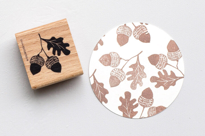 Perlenfischer Rubber Stamp - Acorn | Flywheel | Stationery | Tasmania