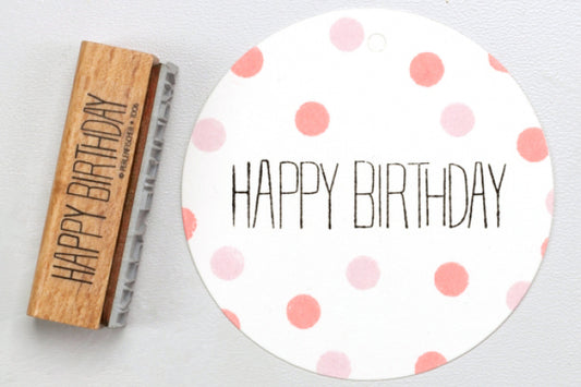 Perlenfischer Rubber Stamp - Happy Birthday Classic | Flywheel | Stationery | Tasmania