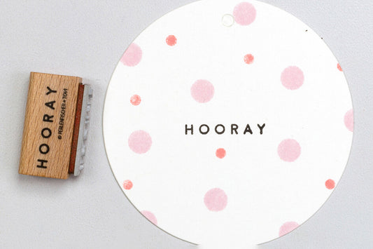 Perlenfischer Rubber Stamp - Hooray | Flywheel | Stationery | Tasmania