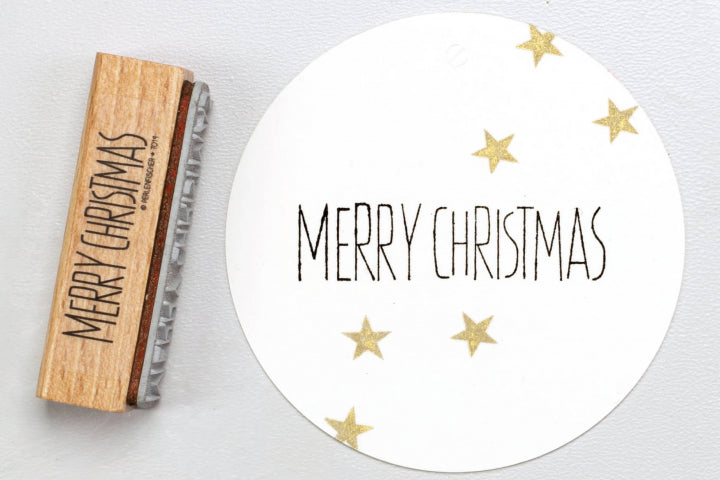 Perlenfischer Rubber Stamp - Merry Christmas Classic | Flywheel | Stationery | Tasmania