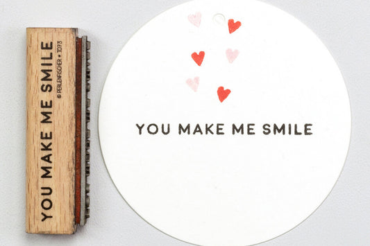 Perlenfischer Rubber Stamp - You Make Me Smile | Flywheel | Stationery | Tasmania