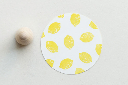 Perlenfischer Rubber Stamp - Lemon | Flywheel | Stationery | Tasmania