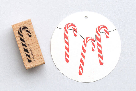 Perlenfischer Rubber Stamp - Candy Cane | Flywheel | Stationery | Tasmania