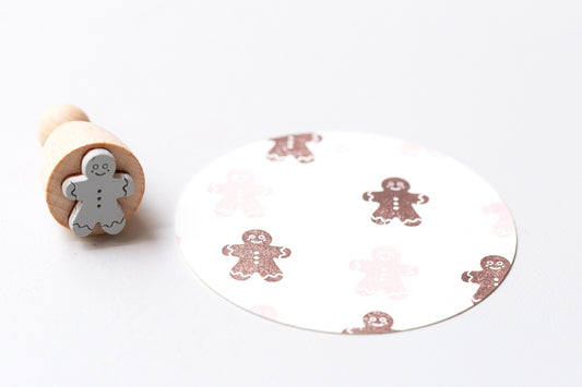 Perlenfischer Rubber Stamp - Gingerbread Man | Flywheel | Stationery | Tasmania