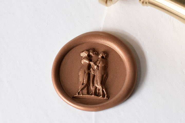 Raleigh Paper Brass Wax Stamp - Three Graces