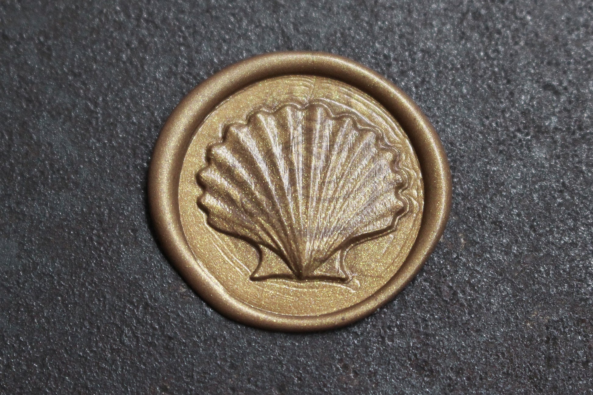 Raleigh Paper Brass Wax Stamp - Seashell | Flywheel | Stationery | Tasmania