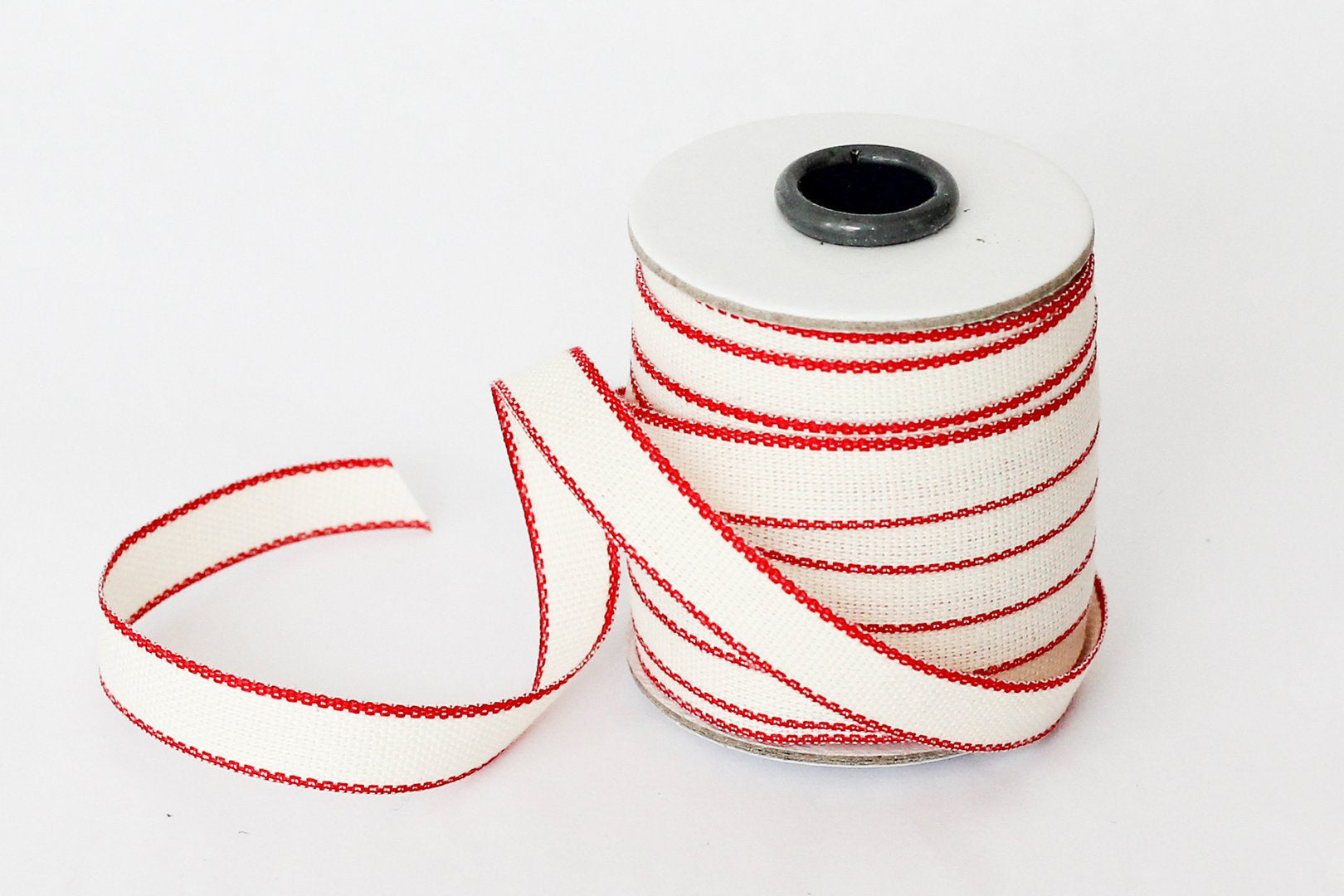 Studio Carta Drittofilo Cotton Ribbon - Natural/Red | Flywheel | Stationery | Tasmania