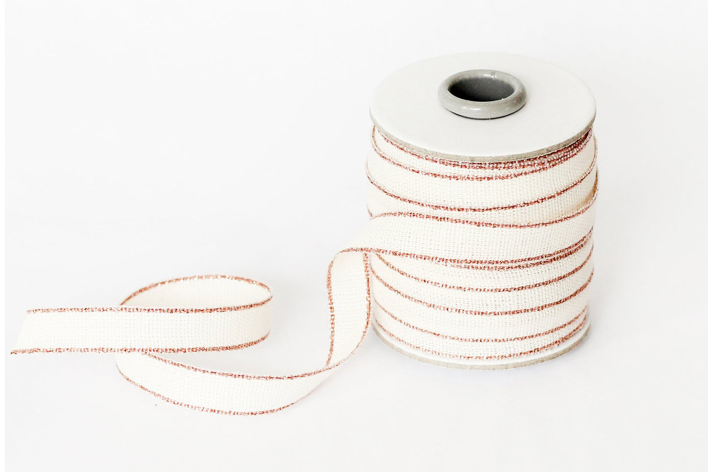 Studio Carta Drittofilo Cotton Ribbon - Natural/Rose Gold | Flywheel | Stationery | Tasmania
