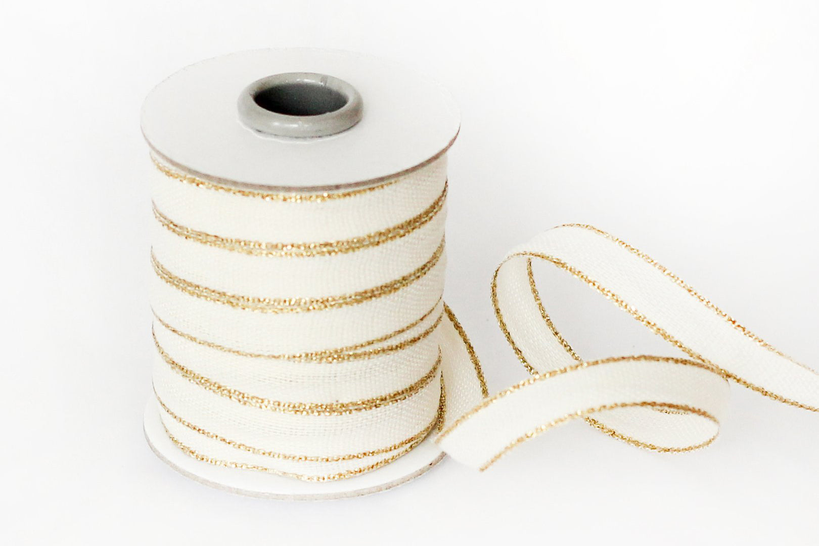 Studio Carta Drittofilo Cotton Ribbon - Natural/Gold | Flywheel | Stationery | Tasmania