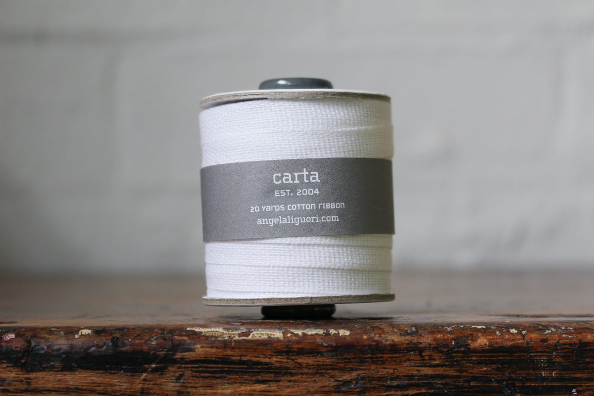 Studio Carta Drittofilo Cotton Ribbon - Snow White | Flywheel | Stationery | Tasmania