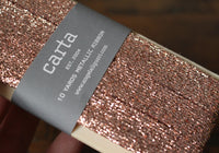 Studio Carta Metallic Braided Ribbon Paddle - Rose Gold | Flywheel | Stationery | Tasmania