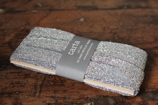 Studio Carta Metallic Braided Ribbon Paddle - Silver | Flywheel | Stationery | Tasmania