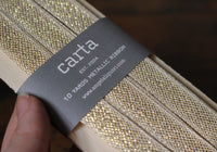 Studio Carta Metallic Loose Weave Ribbon Paddle - Natural/Gold