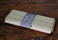 Studio Carta Metallic Loose Weave Ribbon Paddle - Sage/Gold | Flywheel | Stationery | Tasmania